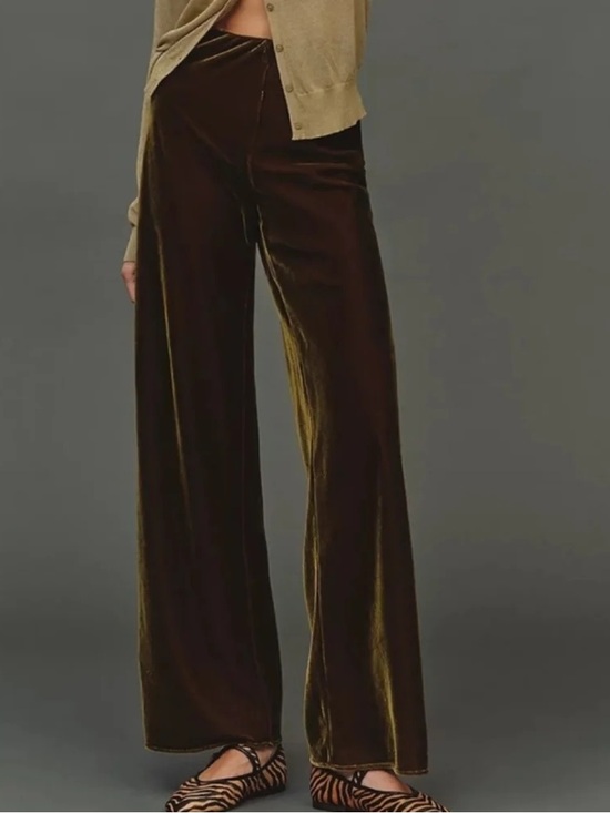 Anthropologie Pants - NWT Anthropologie: Tilda Velvet Pants in Moss Green